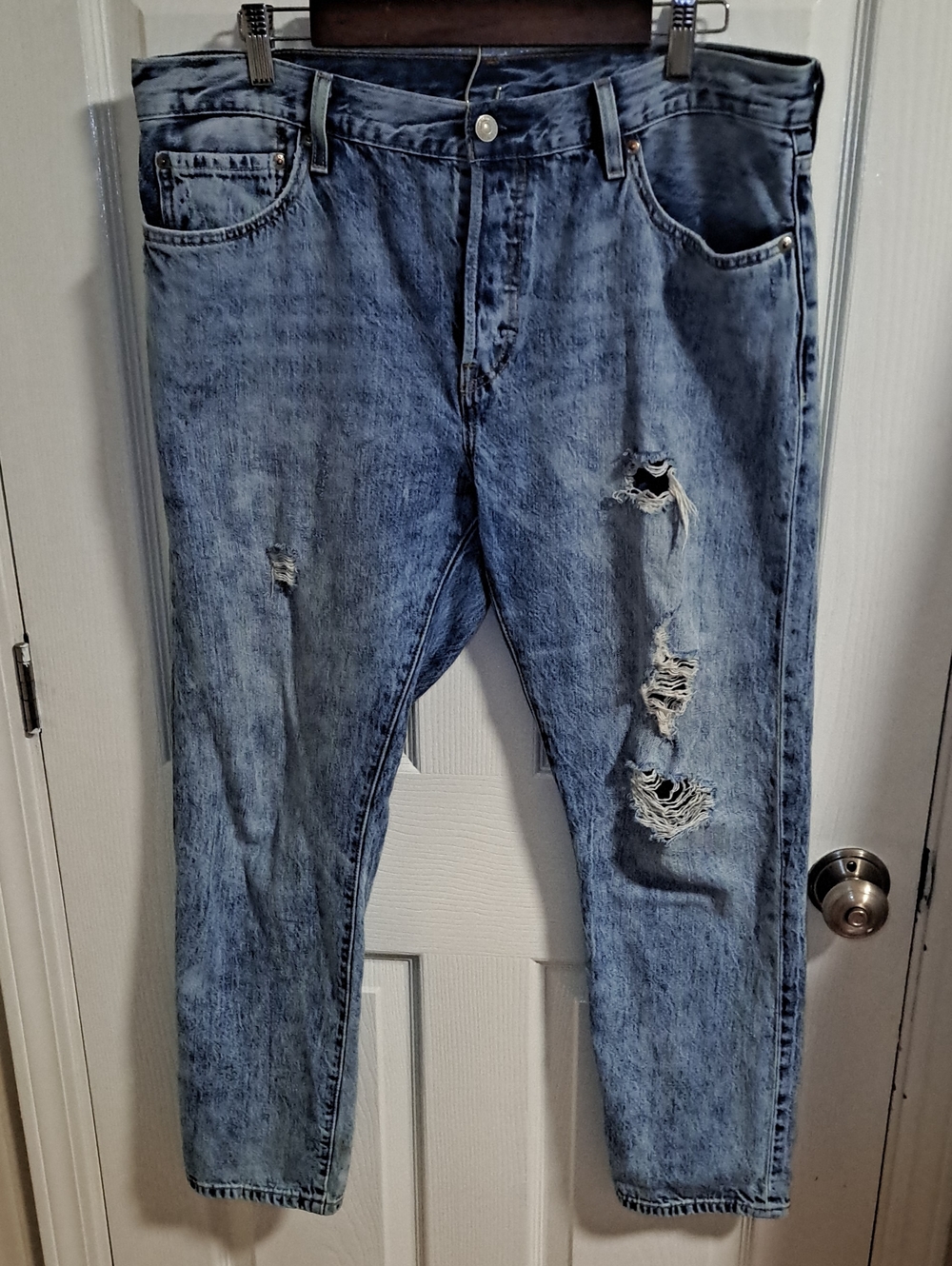 Levi's Light Wash Distressed Boyfriend Jeans